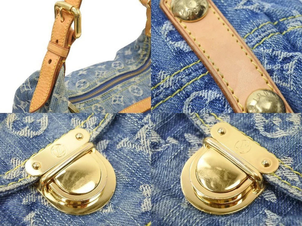 Louis Vuitton Monogram Denim Baggy Shoulder Bag Canvas Blue - Picture 5 of 7